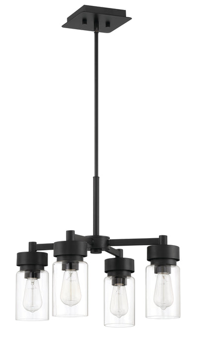 ##Antique Hardware## Bennet 4 Light Outdoor Chandelier in Midnight