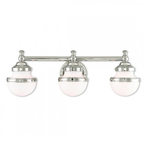 Antique Hardware 3 Light Polished Chrome Bath Light Wall Sconce