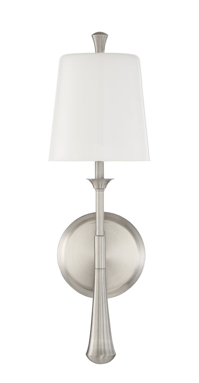 ##Antique Hardware## Palmer 1 Light Sconce in Brushed Polished Nickel