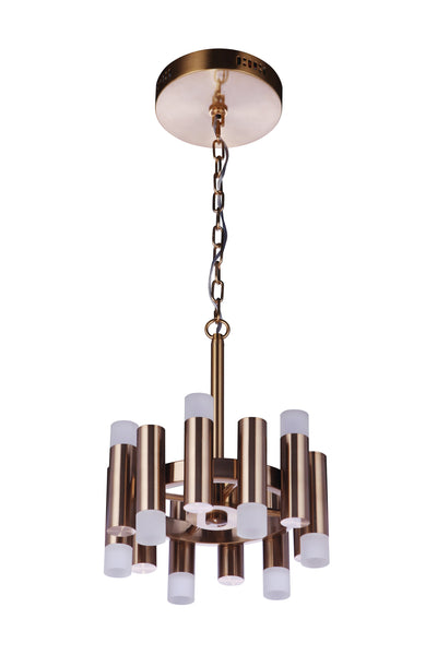 ##Antique Hardware## Simple Lux 12 Light LED Convertible Semi Flush in Satin Brass