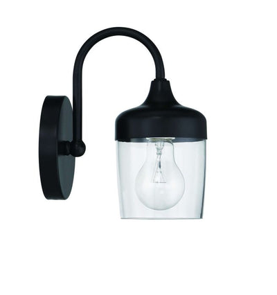 ##Antique Hardware## Wrenn 1 Light Wall Sconce in Flat Black