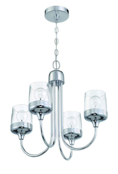 ##Antique Hardware## Wrenn 4 Light Chandelier in Chrome