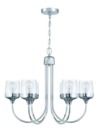 ##Antique Hardware## Wrenn 6 Light Chandelier in Chrome