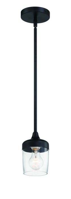 ##Antique Hardware## Wrenn 1 Light Mini Pendant in Flat Black