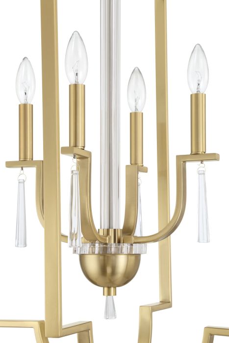 Antique Hardware Fortuna 4 Light Foyer in Satin Brass Pendant