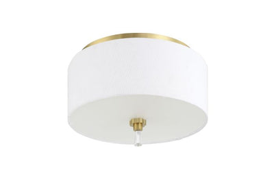 ##Antique Hardware## Fortuna 2 Light Flushmount in Satin Brass