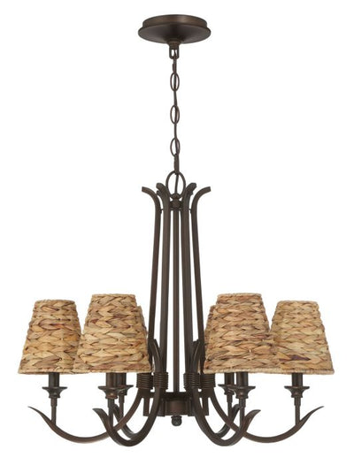 ##Antique Hardware## Kokomo 6 Light Chandelier in Aged Bronze Brushed