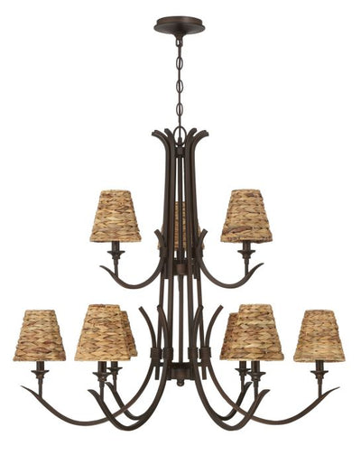 ##Antique Hardware## Kokomo 9 Light Chandelier in Aged Bronze Brushed