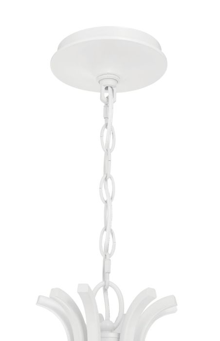 ##Antique Hardware## Kokomo 9 Light Chandelier in Matte White