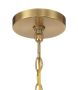 Antique Hardware Freeform 10 Light Chandelier in Satin Brass/Walnut Chandelier