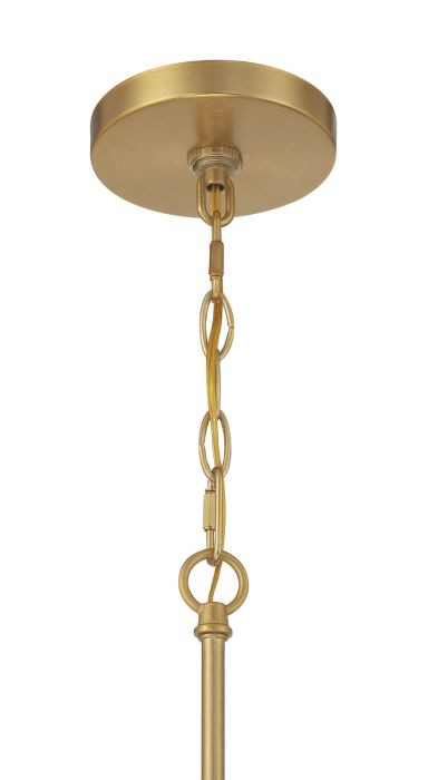 Antique Hardware Freeform 1 Light Pendant in Satin Brass/Walnut Pendant