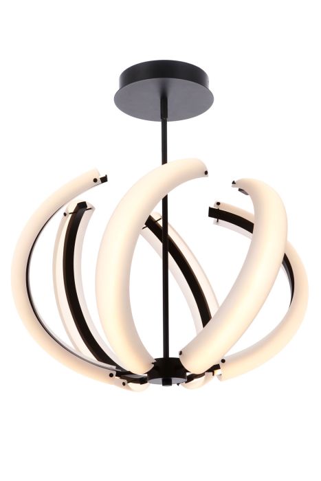 ##Antique Hardware## Unwind Small LED Pendant in Flat Black