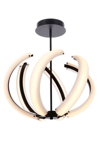 ##Antique Hardware## Unwind Small LED Pendant in Flat Black