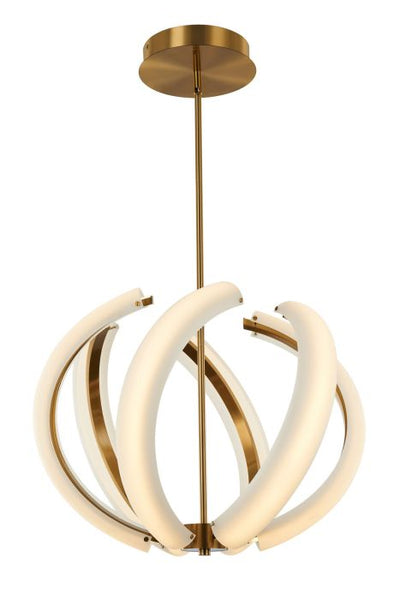 ##Antique Hardware## Unwind Small LED Pendant in Satin Brass