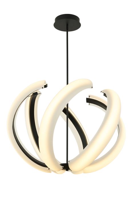 ##Antique Hardware## Unwind Large LED Pendant in Flat Black