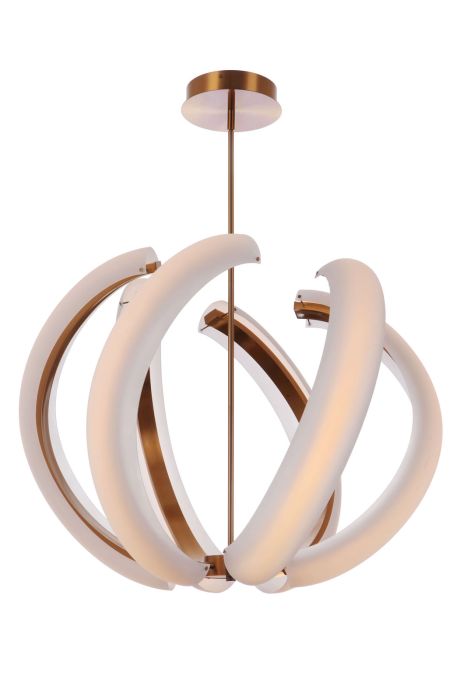 ##Antique Hardware## Unwind Large LED Pendant in Satin Brass