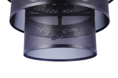 ##Antique Hardware## Mesh 12 Light Pendant in Flat Black