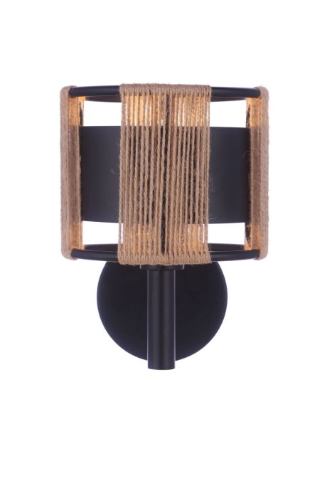 ##Antique Hardware## Kensey 1 Light Wall Sconce in Flat Black