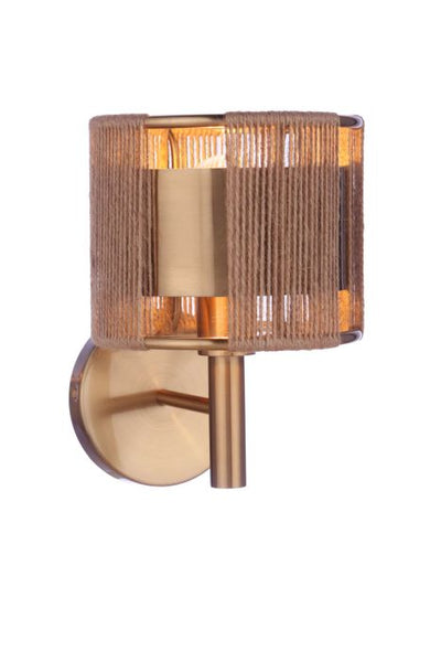 ##Antique Hardware## Kensey 1 Light Wall Sconce in Satin Brass