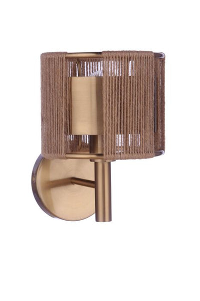 ##Antique Hardware## Kensey 1 Light Wall Sconce in Satin Brass