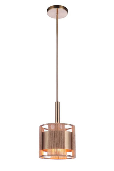 ##Antique Hardware## Kensey 1 Light Mini Pendant in Satin Brass