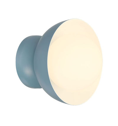 ##Antique Hardware## Ventura Dome 1 Light Wall Sconce in Dusty Blue