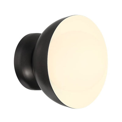 ##Antique Hardware## Ventura Dome 1 Light Wall Sconce in Flat Black