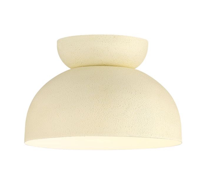 ##Antique Hardware## Ventura Dome 1 Light Flushmount in Cottage White