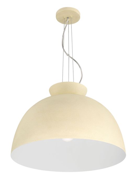 ##Antique Hardware## Ventura Dome 1 Light Pendant in Cottage White