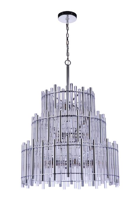 ##Antique Hardware## Reveal 13 Light Chandelier in Chrome