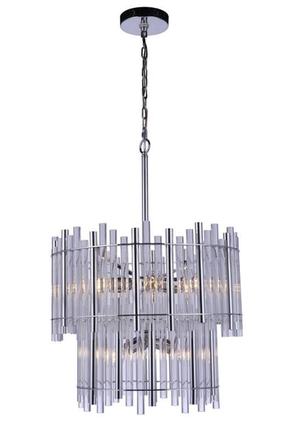 ##Antique Hardware## Reveal 9 Light Chandelier in Chrome