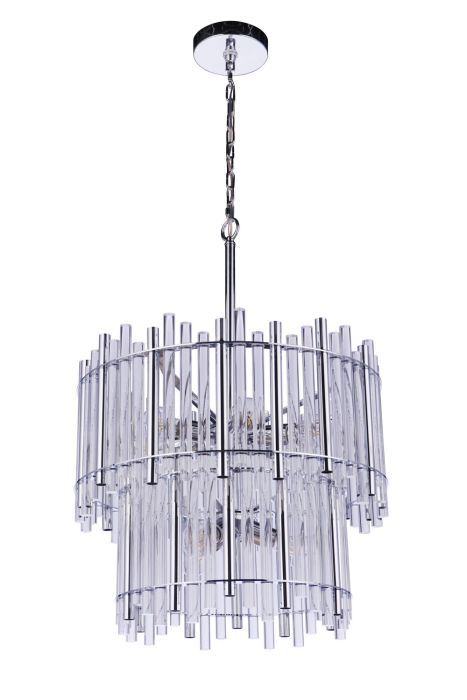 ##Antique Hardware## Reveal 9 Light Chandelier in Chrome