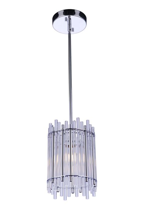 ##Antique Hardware## Reveal 1 Light Pendant in Chrome