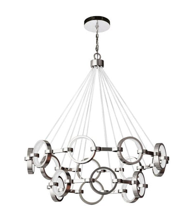 Antique Hardware Context 15 Light LED Chandelier in Chrome Chandelier