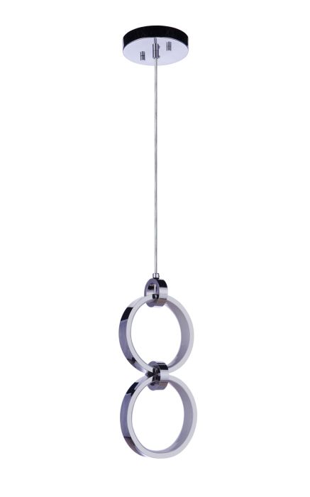 Antique Hardware Context 2 Light LED Pendant in Chrome Pendant