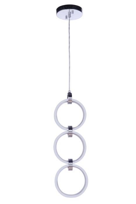 Antique Hardware Context 3 Light LED Pendant in Chrome Pendant