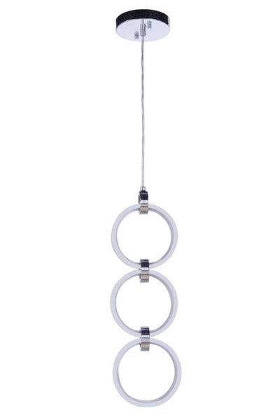 Antique Hardware Context 3 Light LED Pendant in Chrome Pendant