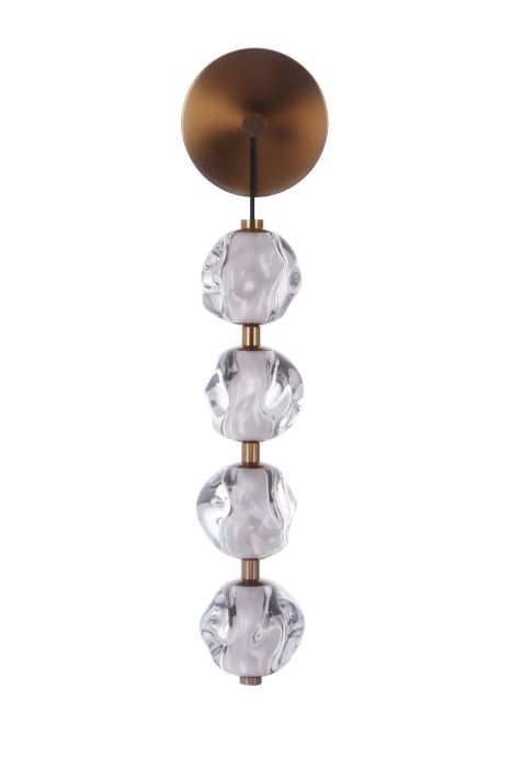 ##Antique Hardware## Jackie 4 Light LED Wall Sconce in Satin Brass