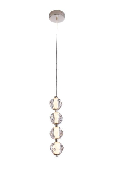 ##Antique Hardware## Jackie 4 Light LED Pendant in Polished Nickel