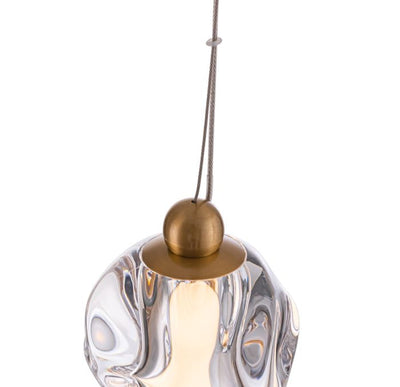 ##Antique Hardware## Jackie 4 Light LED Pendant in Satin Brass