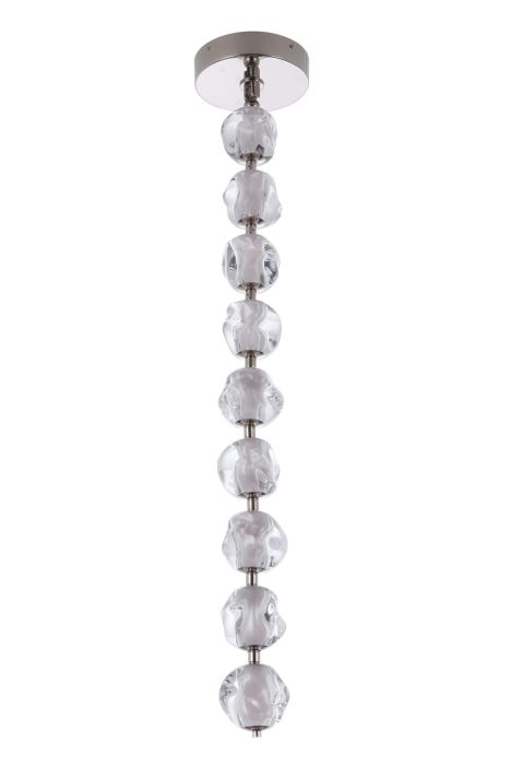 ##Antique Hardware## Jackie 9 Light LED Pendant in Polished Nickel