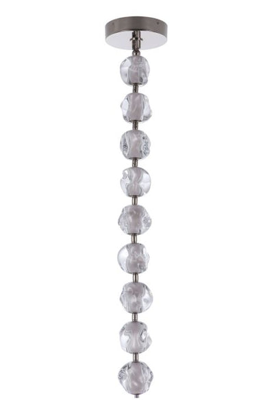 ##Antique Hardware## Jackie 9 Light LED Pendant in Polished Nickel