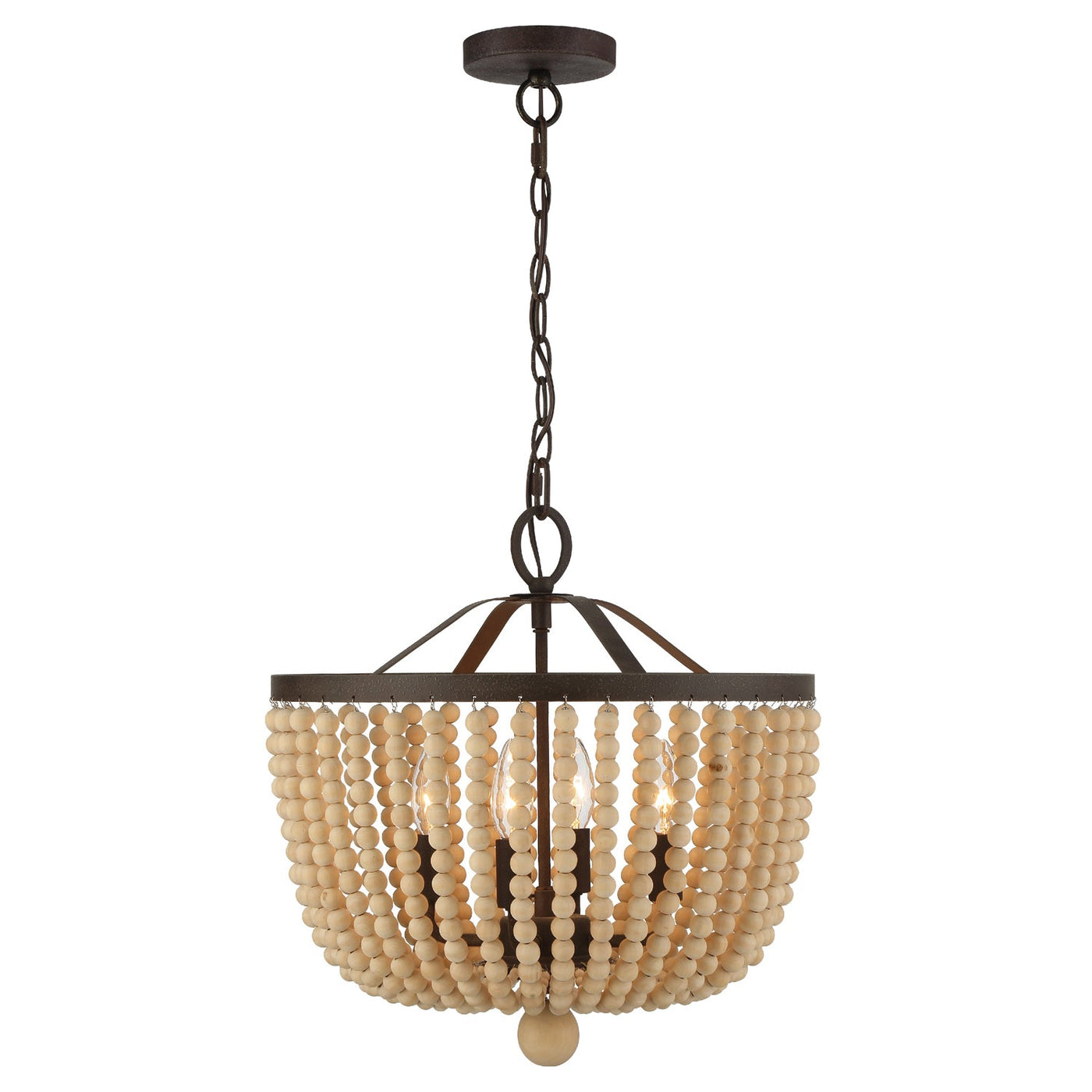 ##Antique Hardware## Rylee 4 Light Forged Bronze Mini Chandelier