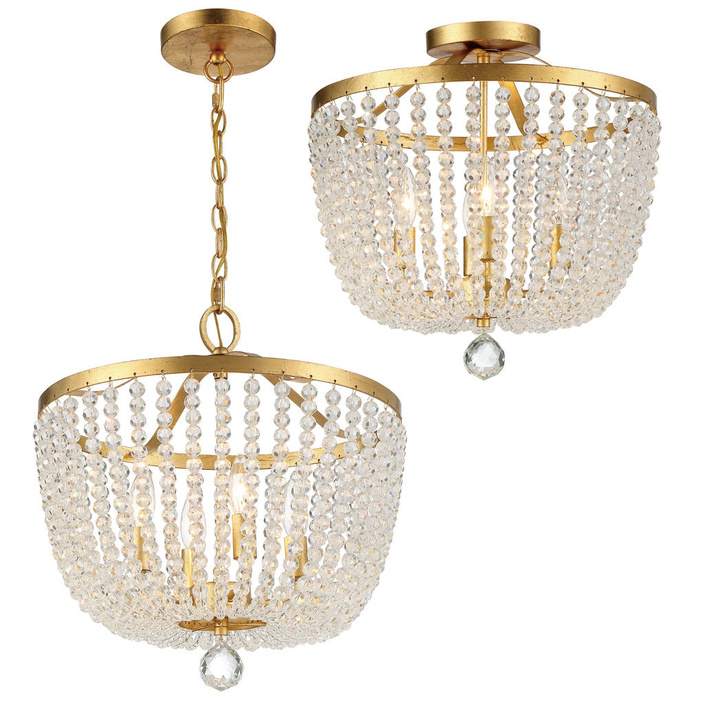 ##Antique Hardware## Rylee 4 Light Antique Gold Mini Chandelier