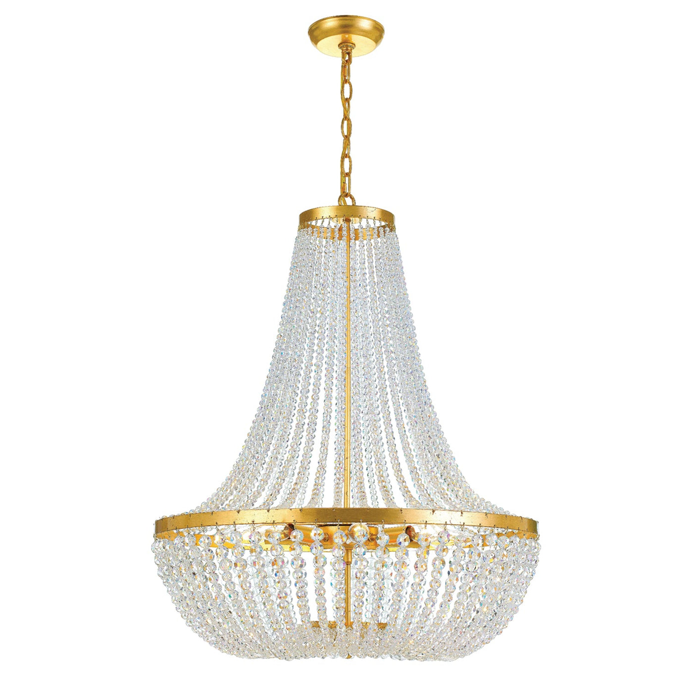 ##Antique Hardware## Rylee 8 Light Antique Gold Chandelier