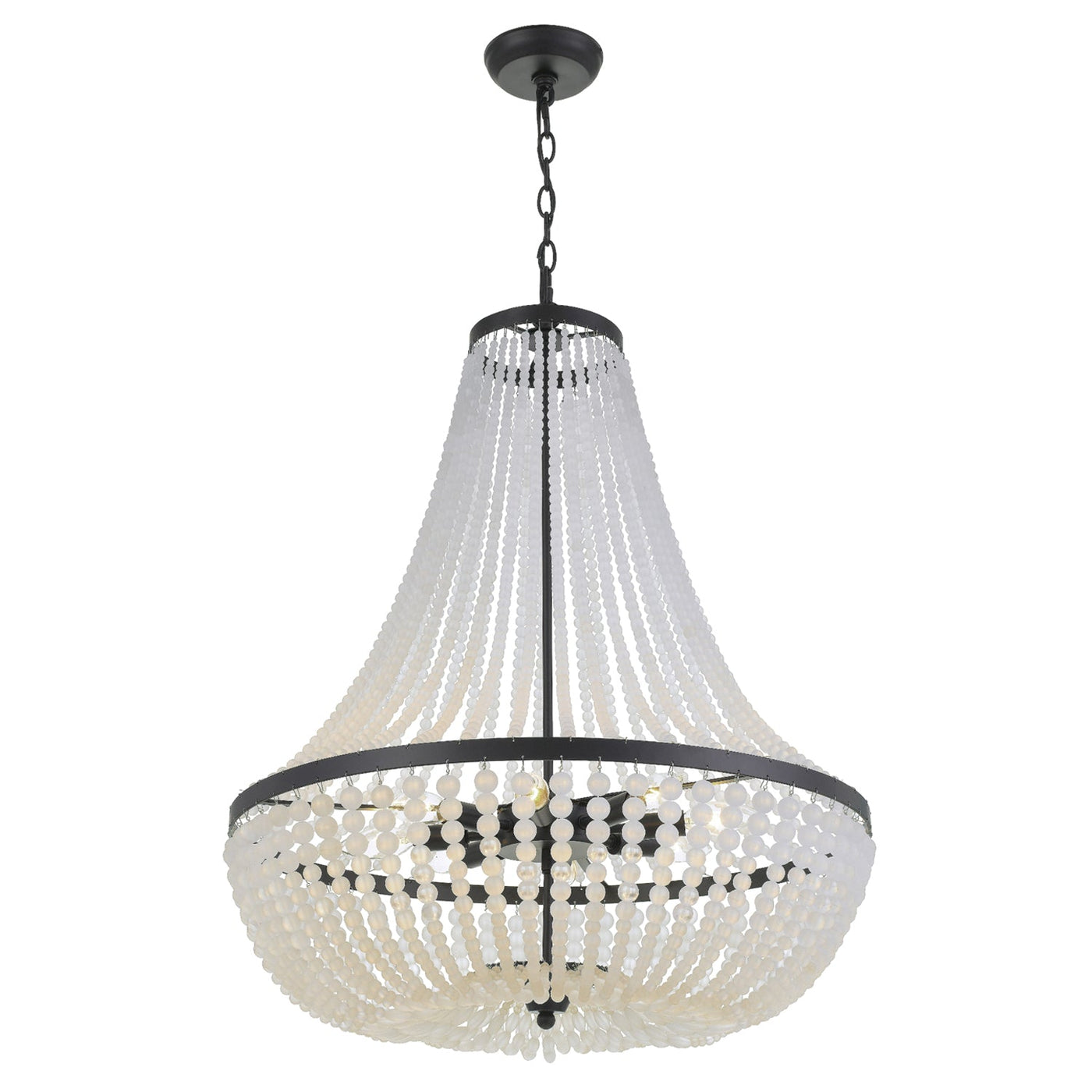 ##Antique Hardware## Rylee 8 Light Matte Black Chandelier