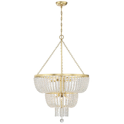 ##Antique Hardware## Rylee 8 Light Antique Gold Chandelier