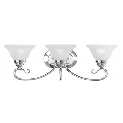 Antique Hardware 3 Light Polished Chrome Bath Light Wall Sconce