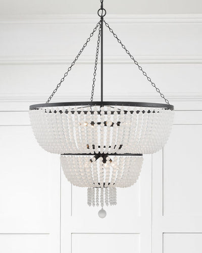 ##Antique Hardware## Rylee 12 Light Matte Black Chandelier