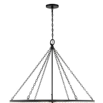 ##Antique Hardware## Rylee 15 Light Matte Black Chandelier